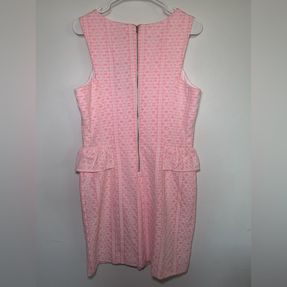 NWT Lilly Pulitzer Abby Dress Pop Pink Draper Lace Size Large - Picture 2 of 6